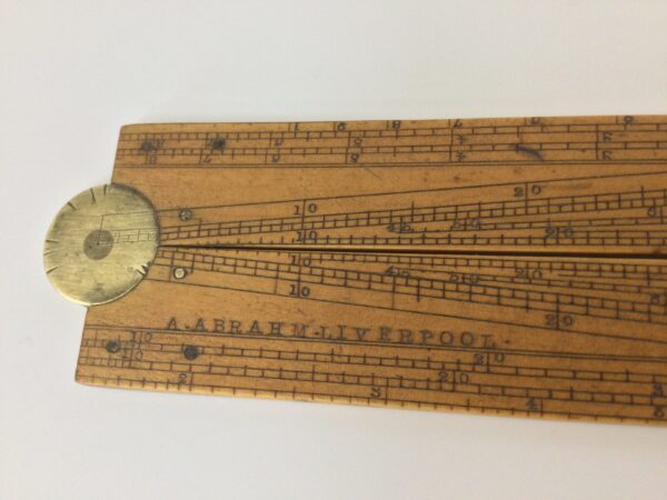 A. ABRAHM LIVERPOOL Boxwood 6” Sector Rule. 1851- 1890.  (30027) - Image 4