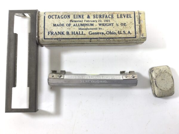 Patented Frank Hall Octagon Line Level. (37279)