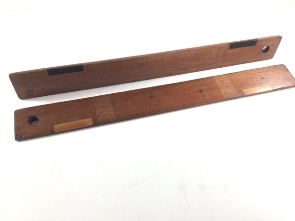 17.1/2”  Vintage Inlaid Mahogany Winding Sticks.  (37774)
