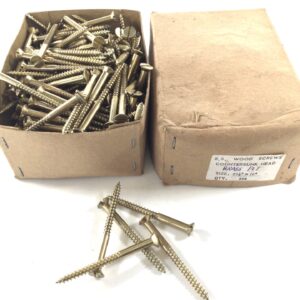 Box of 2.1/2” No:10s C/S Slotted Brass Screws. (41409)