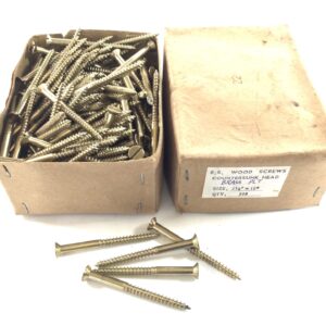Box of 2.1/2” No:10s C/S Slotted Brass Screws.  (41407)