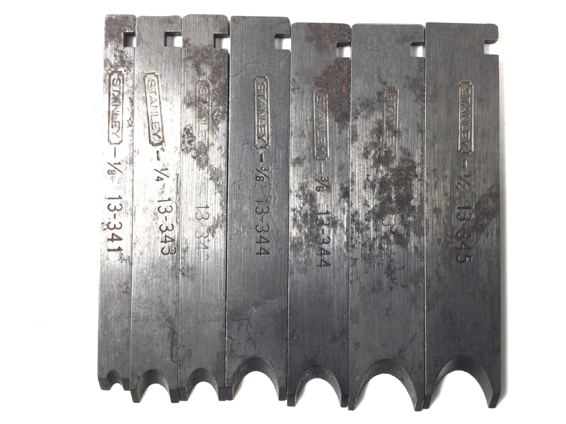 7 Number Beading Cutters for STANLEY #45 & 55 planes. (41870) - Image 2