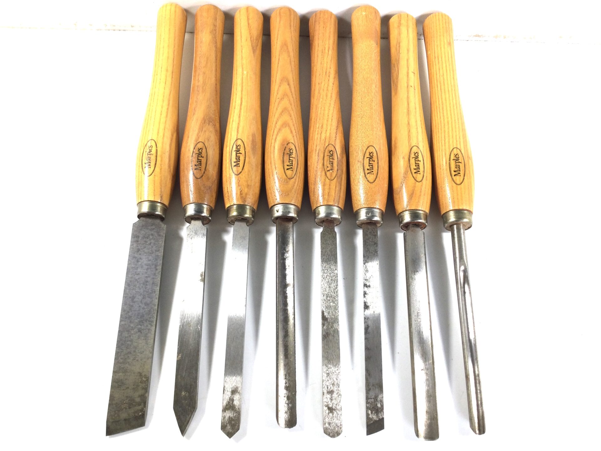8 Number MARPLES Woodturning Lathe Tools. (42164)