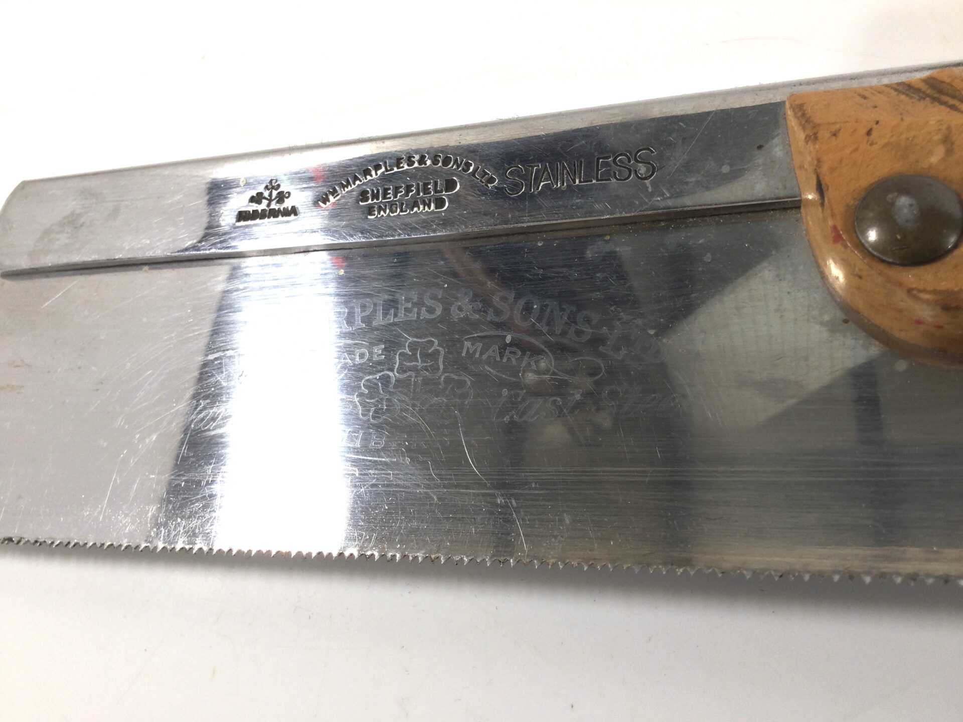Fantastic Wm-Marples Stainless 8” Dovetail Saw. (42251) - Image 3