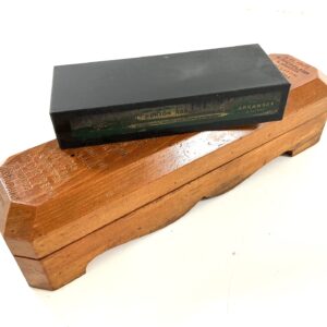 Beautiful boxwood cased hard Arkansas stone. (42521)