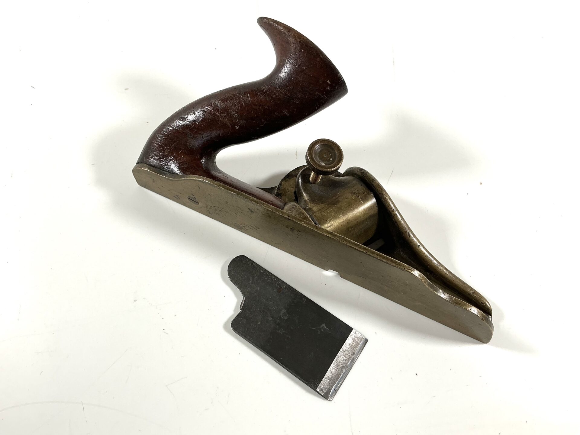 Rare Lancashire Pattern Brass Mitre Plane. (42608)