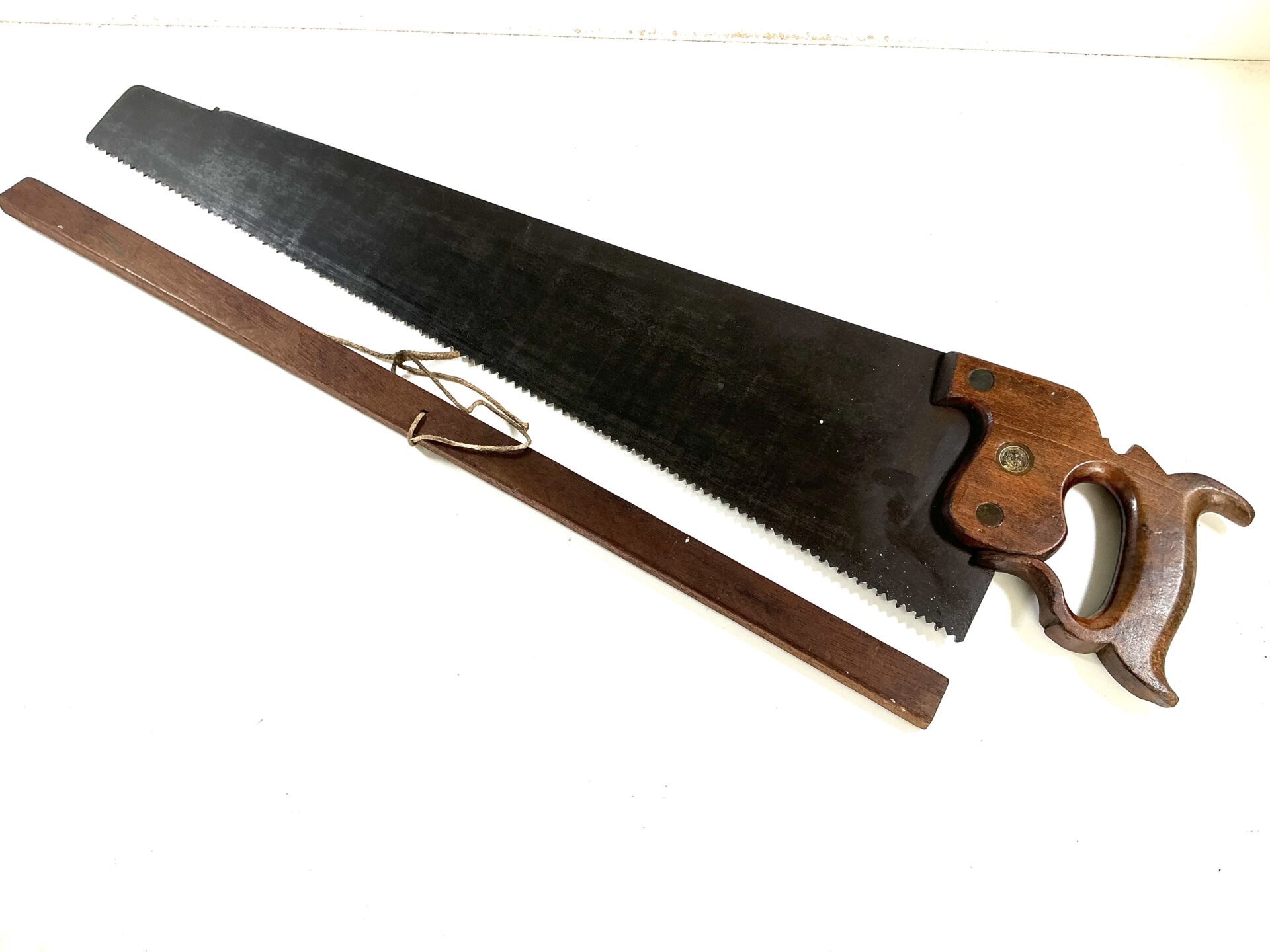 24” ABRAM BROOKSBANK SHEFFIELD CROSS CUT SAW. (42812)