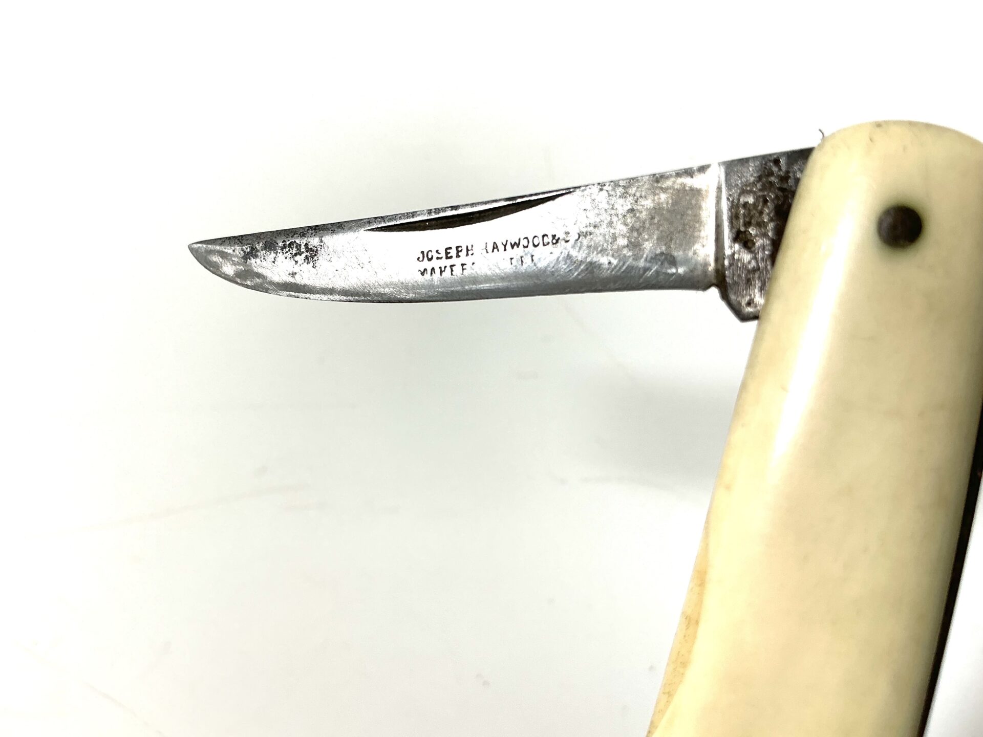 Early Joseph Haywood & Co quill sharpening knife. (42860) - Image 4