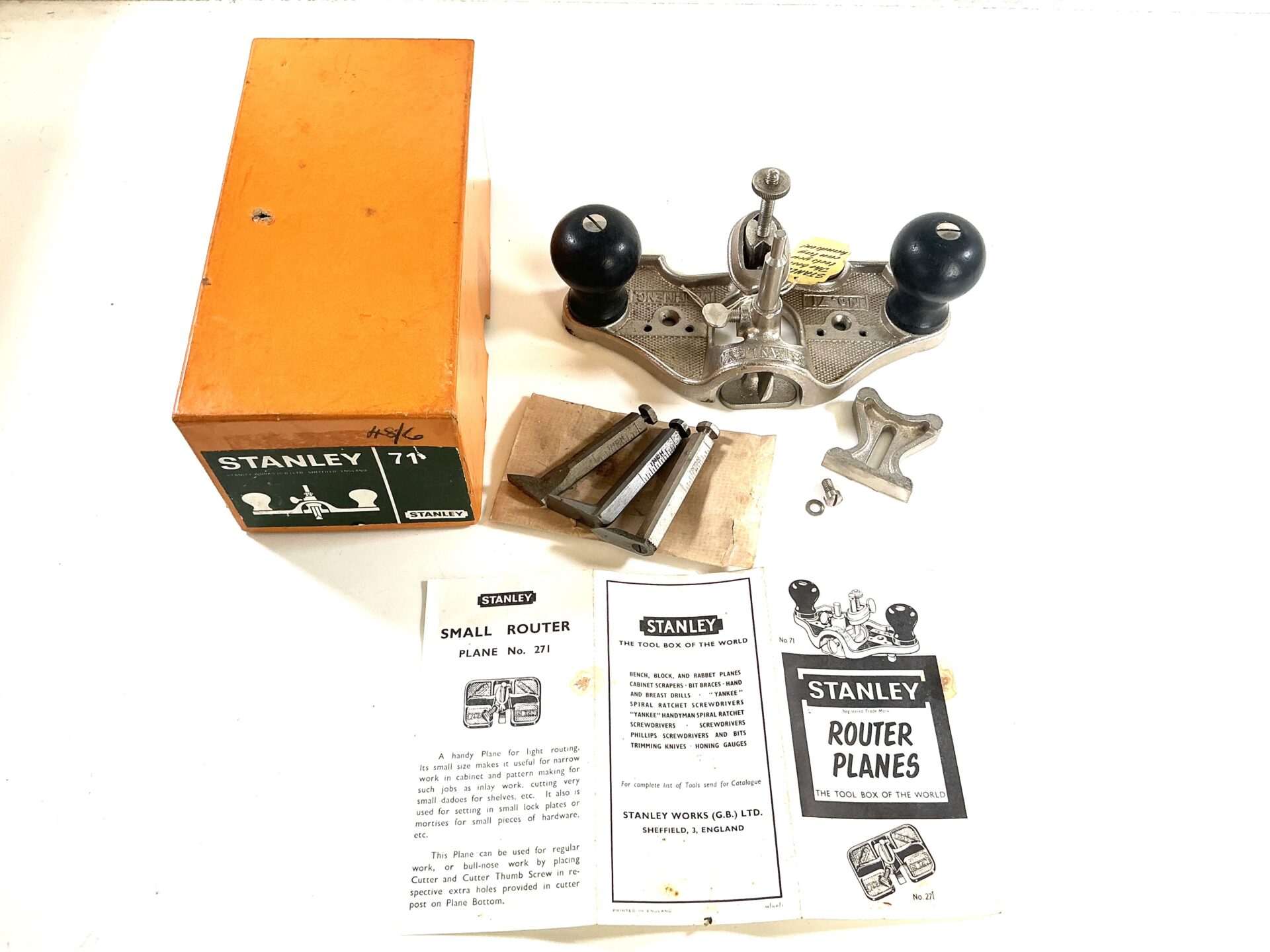 Boxed STANLEY #71 Router Plane. (43027)