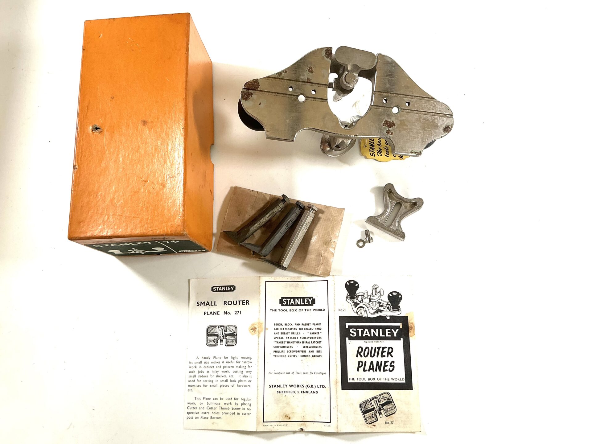 Boxed STANLEY #71 Router Plane. (43027) - Image 3