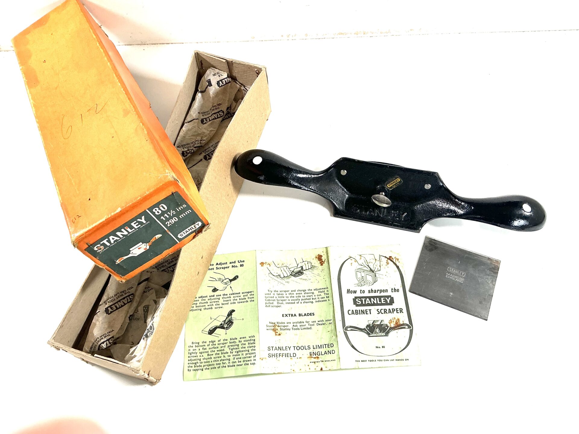 Boxed STANLEY NO:80 Cabinet Scraper. (43132)