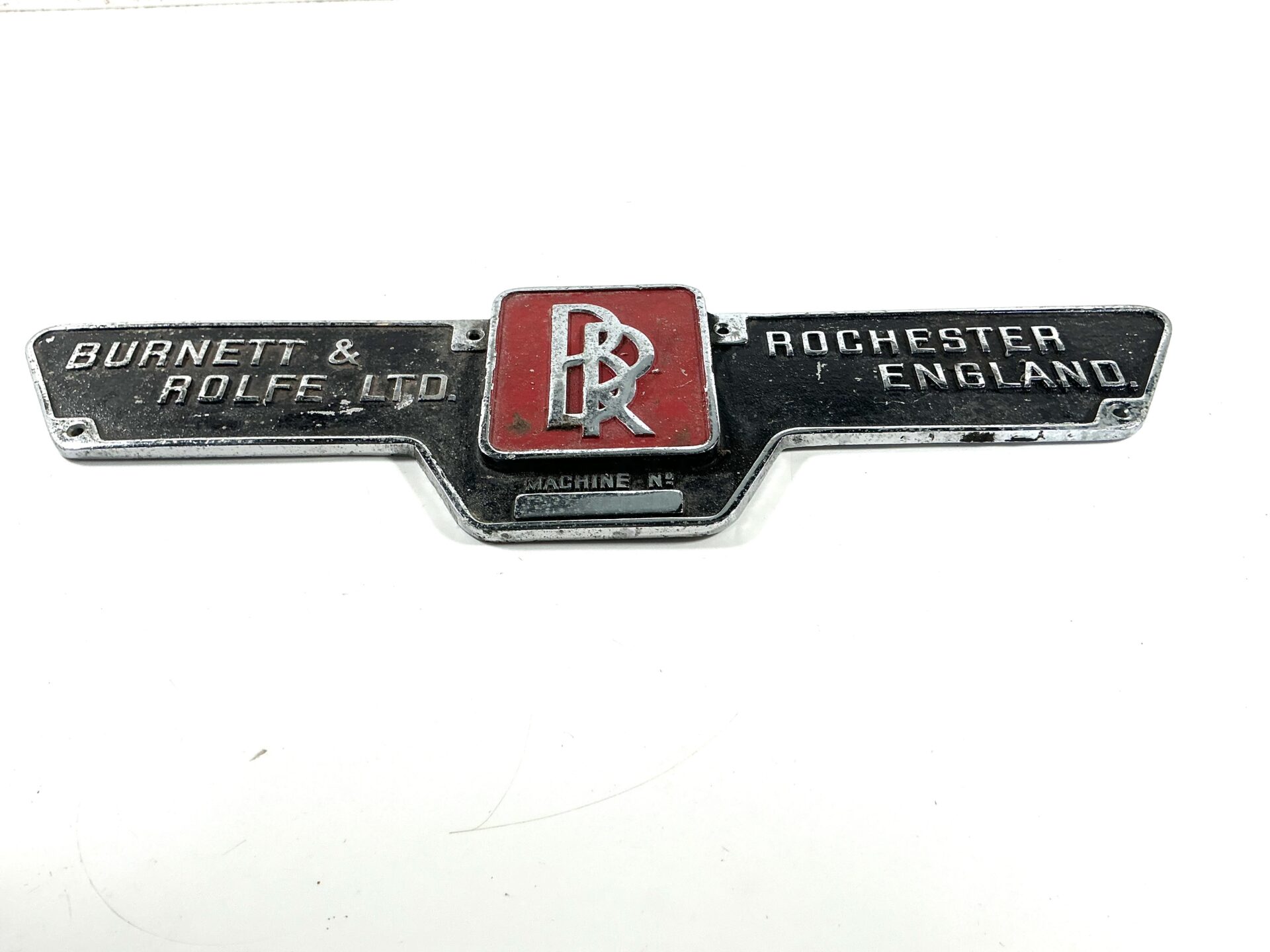 BURNETT & ROLFE Ltd. Cast metal manufacturers plate. (43246) - Image 2