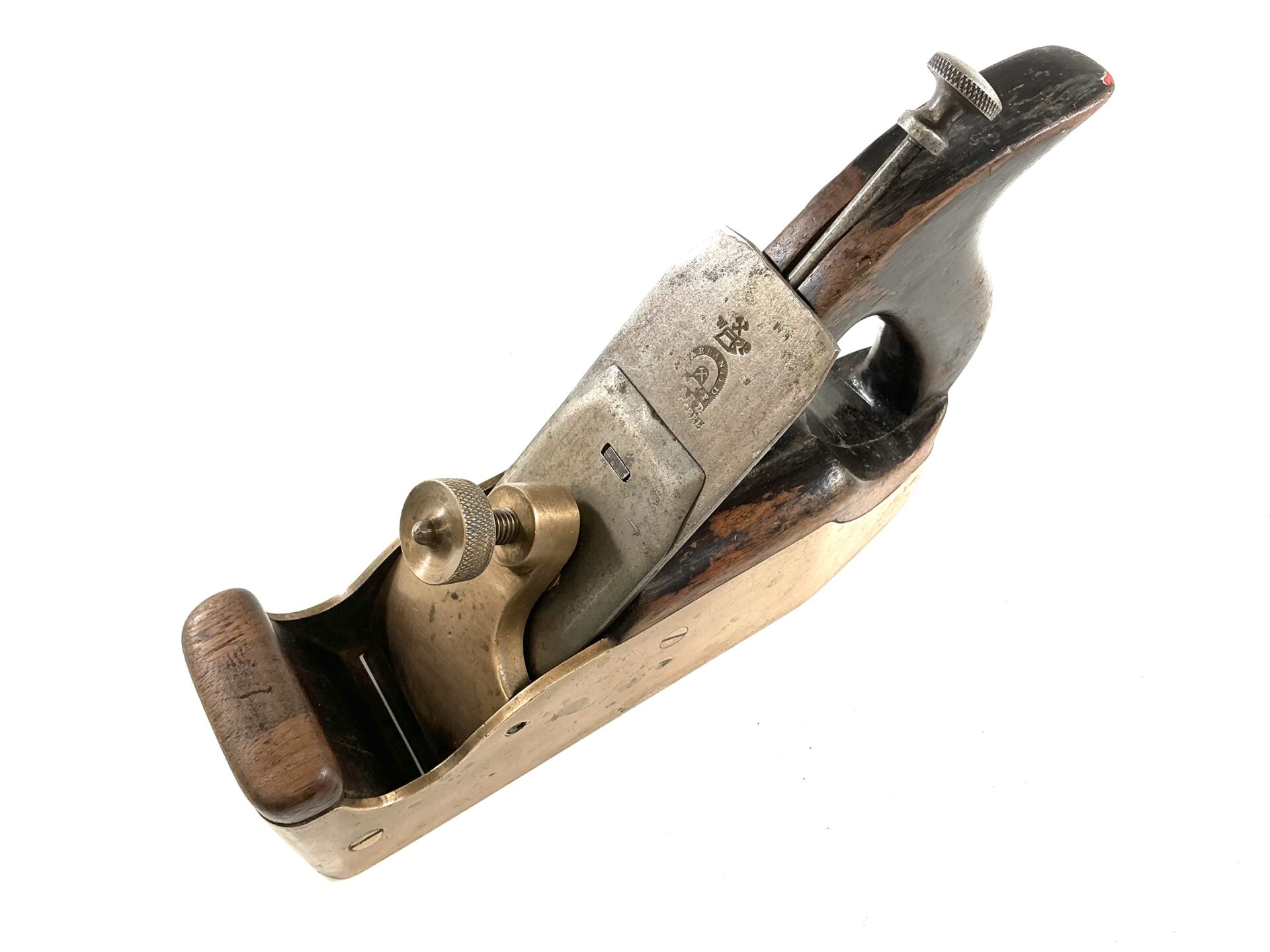 User made adjustable gunmetal smoothing plane. (43337)