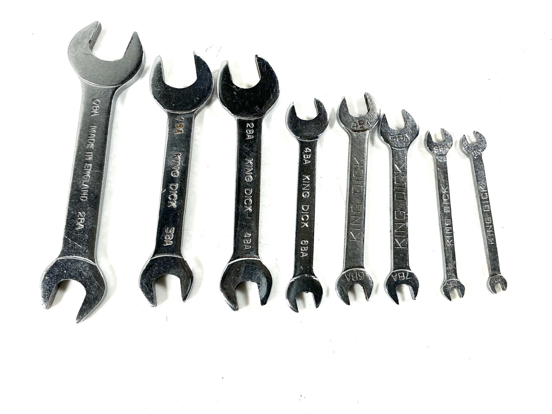 Pouch of 8 KING DICK OPEN END SPANNERS. (43549) - Image 3