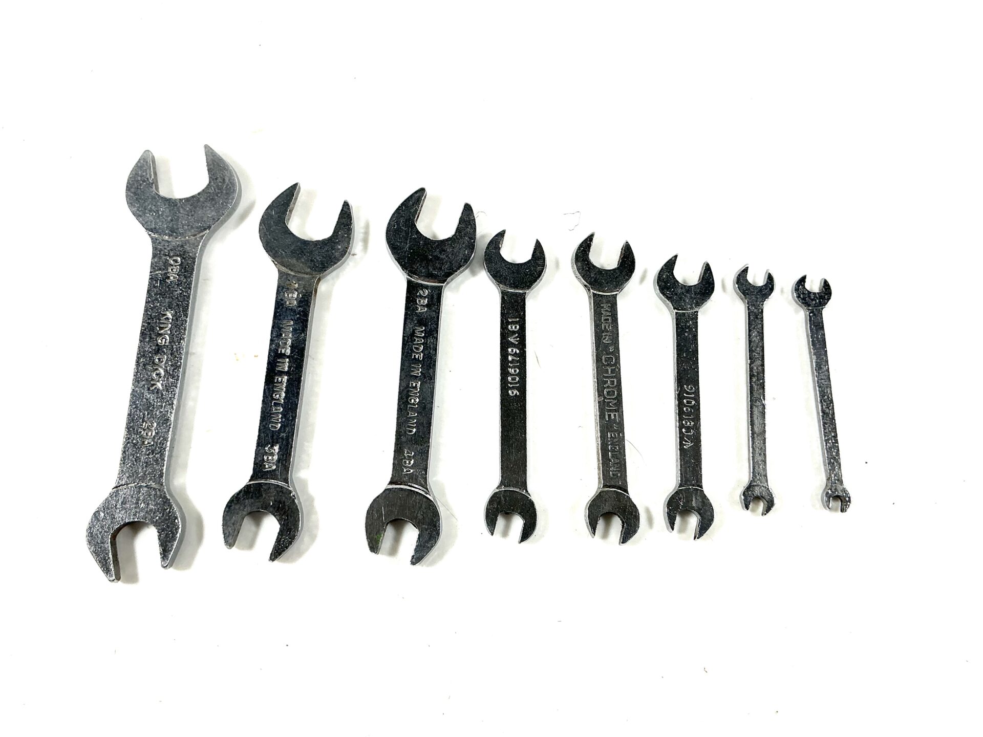 Pouch of 8 KING DICK OPEN END SPANNERS. (43549) - Image 4