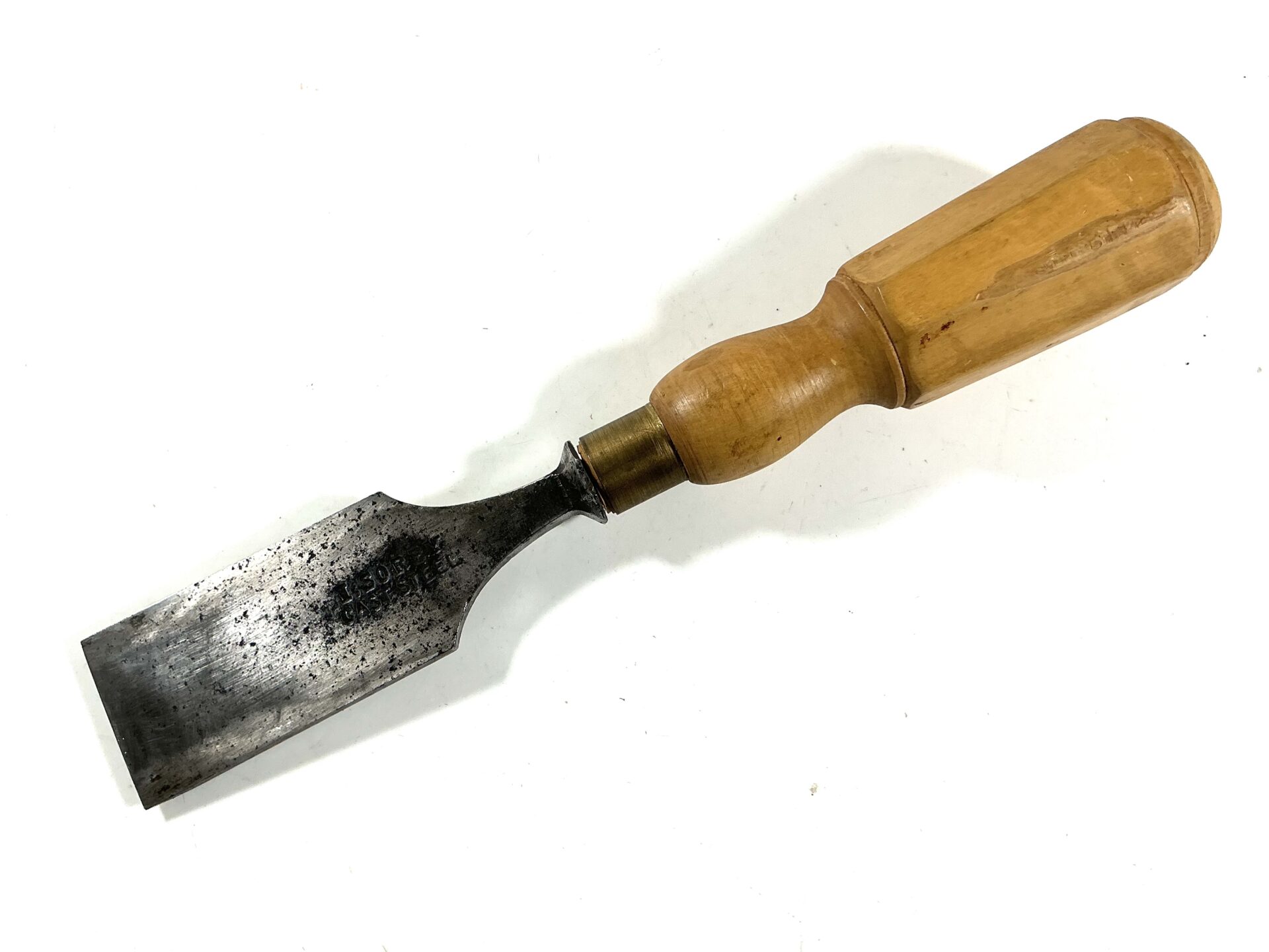 1.1/2” I. SORBY Firmer Chisel boxwood octagonal handle. (43571) - Image 3