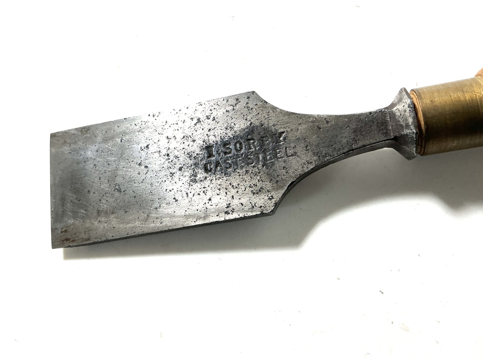 1.1/2” I. SORBY Firmer Chisel boxwood octagonal handle. (43571) - Image 4