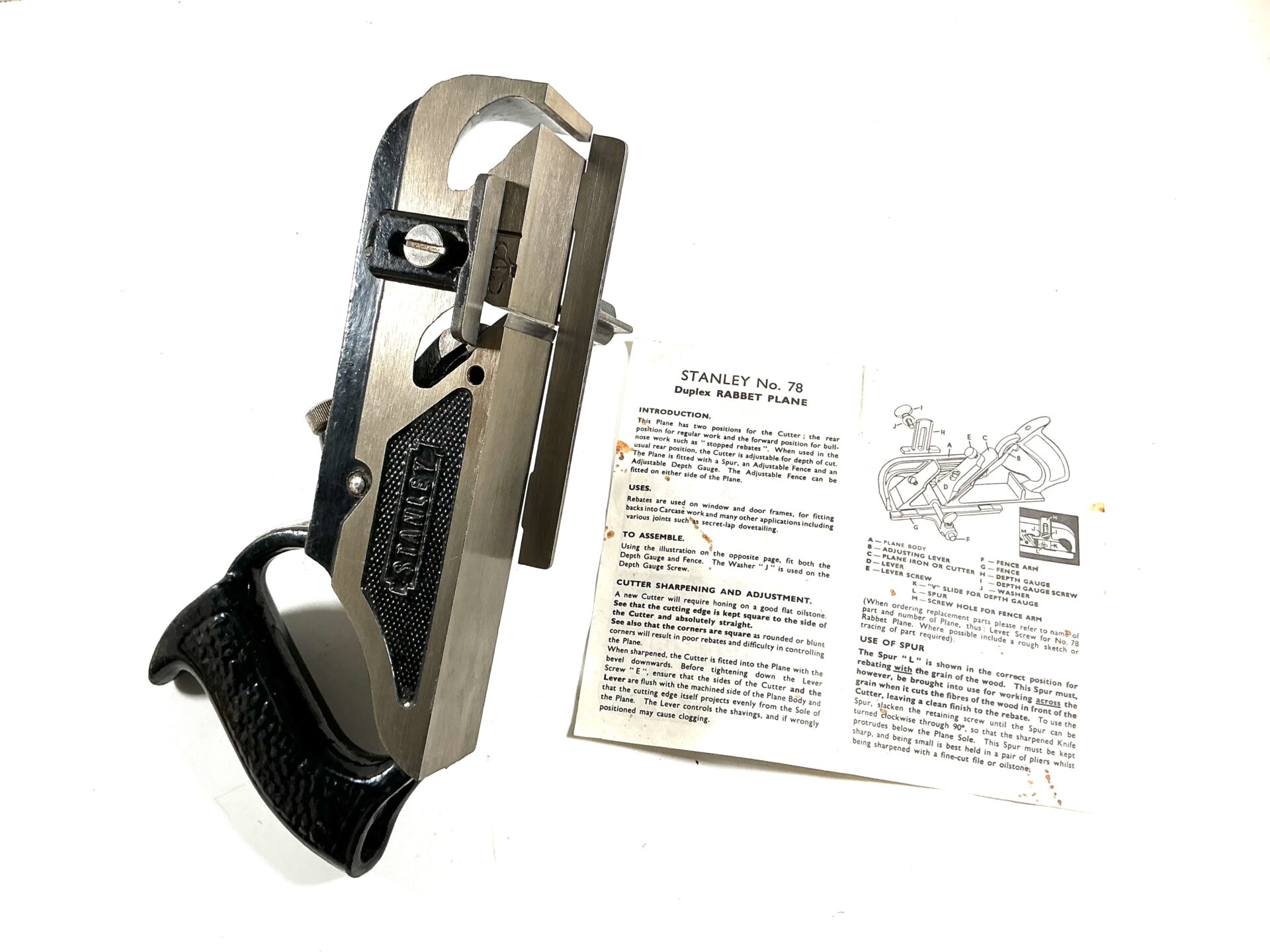 STANLEY No:78 Douplex Rebate Plane. (43647) - Image 4